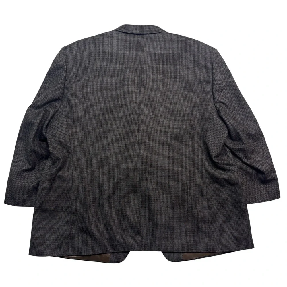 Ralph Lauren 52R 52S Brown Houndstooth Blazer Jacket Sport Suit Coat Wool‎